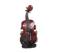 ERINGOGO Vintage Red Violin Musical Instrument Model Savings Jar Resin Decoration for Music Restaurants Wine Cabinets Cafes Photo Prop with Artistic Romantic Style