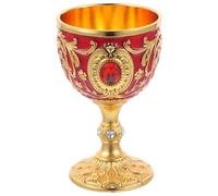 ERINGOGO Vintage Small Metal Liquor Cup Retro Engraved Wine Shot Glass Alloy for Home Use Stable Design Elegant Drinking Accessory