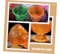 ERINGOGO Vintage Tibetan Buddhist Worship Cup Amber Medium Offering Bowl with Smooth Polished Surface Chinese Style Sacred Water Container for Meditation Blessings and Temple Decor