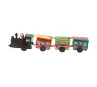 ERINGOGO Vintage Wind Up Train with Three Carriages Retro Clockwork Miniature Decorative Ornament for Interactive Handheld Craft for Imaginative Play and Tabletop Display