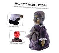 ERINGOGO Voice-activated Halloween Scary Doll with Glowing Eyes and Walking Motion Creepy Sound Effect Haunted House Party Prop for Indoor Outdoor Decorations