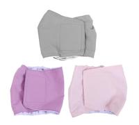ERINGOGO Washable Dog Nappies Absorbent Belly Bands for Male Dogs Breathable Polyester Comfort-Fit Design Indoor Potty Training 3Pcs