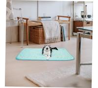 ERINGOGO Washable Pet Cooling Mat Summer Sleeping Pad Breathable Indoor Outdoor Puppy Cat Blanket Fruit Blue Non Electric Cooling