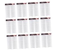 ERINGOGO Waterproof 6d Fake Eyebrow Stickers 12pcs Temporary Eyebrow Tattoo for Makeup and Daily Use