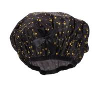 ERINGOGO Waterproof Shower Cap Double Layer Bathing Cap Elastic Hair Bonnet Reusable Bath Shower Hat for Women Starlight Pattern Hair Care Cover