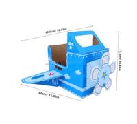 ERINGOGO Wearable Cardboard Airplane for DIY Aircraft Craft Kit for Parent Interaction Educational Aviation Learning Tool Easy to Wear Blue Rotating Plane Design