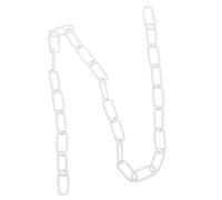 ERINGOGO White Iron Hanging Chain for Crystal Chandeliers Link Accessory with Wear-Resistant Finish Heat-Resistant Decorative Fixture Component for Home and Living Lighting