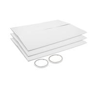 ERINGOGO White Trifold Display Board Paperboard with Double-Sided Tapes for Easy Storage and Folding, for Presentations at Shopping Malls and Exhibitions, One Set of Tri Fold Presentation