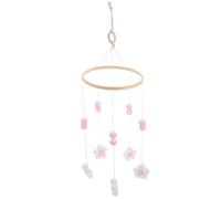ERINGOGO Wind Chimes Decoration Crib Mobile Hanging Ornament for Nursery Decor Felt Balls and Flowers