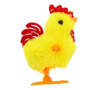 ERINGOGO Wind Up Jumping Chicken with Automatic Jumping Mechanism Plush Rooster for Interactive Play Easter Egg Hunt and Party Favors Yellow Rooster