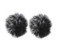 ERINGOGO Windproof Microphone Covers 2pcs Easy to Put and Remove Imitation Plush Material with Clip-on Design Protecting Microphone from Spit, Suitable for Stage and Recording Use