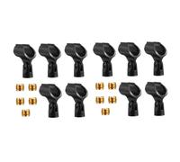 ERINGOGO Wireless Microphone Clip Mic Holder Clamp Made of Sturdy Pe and Abs Materials 10pcs with Female Adapter for Handheld Microphone Suitable for Audio Recording and Podcasting