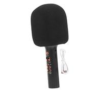 ERINGOGO Wireless Microphone with Speaker Portable Handheld Mic Featuring Built-in Battery 1000-1200mah Black Abs and Sponge Material Sturdy Design for Ktv and Outdoor Karaoke Use