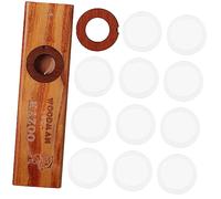 ERINGOGO Wood Kazoo Flute Musical Instrument Set with 22 Kazoo Membranes Easy to Learn and Fun to Play Timber Material for Ukulele and Guitar Children’s Musical Enlightenment