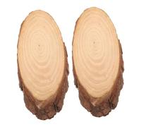 ERINGOGO Wood Walkway Path 2 Pcs 8.5-Inch Oval Garden Stones Outdoor for Crafting, Textured Surface, Weather Resistant Durability for Lawn Path