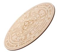 ERINGOGO Wooden Altar Board with Engraved Psychic Symbols Flat Base for Pagan Wiccan Ceremony Decoration Small Desktop Plate for Holding Altar Candles Bowls and Spiritual Supplies
