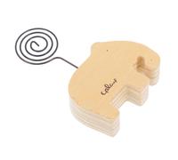 ERINGOGO Wooden Animal Note Holder with Swirl Wire Photo Clip Stand Playful Elephant Design for Table Display Versatile Card and Name Card Holder Decorative Desktop Ornament for Home and