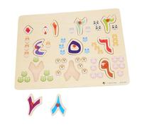 ERINGOGO Wooden Arabic Alphabet Puzzle Board for Early Educational Logic Cognitive Matching Game Bright Colors Safe Material Interactive Learning