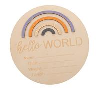 ERINGOGO Wooden Baby Milestone Cards Monthly Sign for Newborns Baby Birth Announcement Nursery Decoration Natural Wood Discs Newborn Name Sign Hospital Use