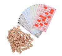 ERINGOGO Wooden Bingo Board Game with Number Cards and Chess Pieces Family Game Props for Parties and Math Learning Logical for Adults and Portable and Easy to Use