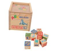 ERINGOGO Wooden Building Blocks with Abc Alphabet and Numbers Montessori Educational for Preschoolers Vibrant Stacking Blocks Natural Smooth Edges Early Learning