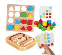 ERINGOGO Wooden Cognitive Maze Puzzle for Seniors Handheld Geometric Memory Matching Game for Elderly Adults Brain Teaser Activity for Cognitive Engagement and Mental Stimulation