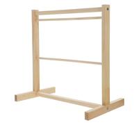 ERINGOGO Wooden Dollhouse Garment Rack 30cm Double-layer Mini Doll Clothes Hanger Stand for Dollhouse Wardrobe Accessories