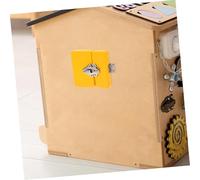 ERINGOGO Wooden Door Hasp Latch for DIY Busy Board Accessory for Sensory Development Fine Motor Skills Hand-eye Coordination Montessori Activity Board for Yellow