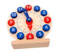 ERINGOGO Wooden Educational Clock for Bright Design Natural Wood Material Promote Hand Eye Coordination and Learning Teaching Aid for Childrens Cognitive Development