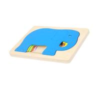 ERINGOGO Wooden Elephant Puzzle for Educational Jigsaw Plaything Enhancing Skills Cognitive Development and Perseverance with Bright Colors and Safe Material