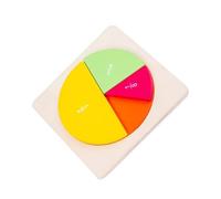 ERINGOGO Wooden Fraction Learning Board for Colorful Montessori Early Education Safe Non-toxic Material for Easy Grasp Visual Math Teaching Aid to Develop Intelligence and Fraction Skills