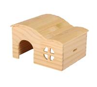 ERINGOGO Wooden Hamster Hideout House for Small Pets Chew-resistant Guinea Pig Hideaway Cabin Safe Nibble for Rats and Hamsters Exercise and Rest Shelter Small Bamboo Forest Style