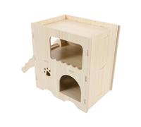 ERINGOGO Wooden Hamster Hideout Ladder Pet Hut for Guinea Pigs Chinchillas and Hamsters Safe Wear-resistant Design for Play and Rest Expand Your Pet Activity Space