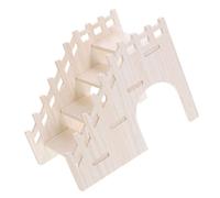 ERINGOGO Wooden Hamster Ladder Small Animal Hideout Accessory for Hamsters and Guinea Pigs Decorative Climbing Ramp for PET Habitat