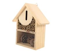 ERINGOGO Wooden Hanging House Natural Insect Shelter for Garden Ecology Smooth Safe Surface with Roof Nesting Box to Pollinators and Support Breeding