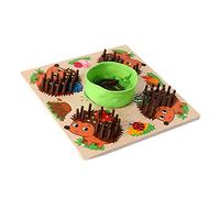 ERINGOGO Wooden Hedgehog Stacking Sensory Plaything for Enhances Logical Thinking Hand Eye Coordination Safe Educational for Boys for Parent Interaction