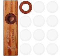 ERINGOGO Wooden Kazoo Flute 22pcs Membranes Music Instrument Partner for Ukulele Guitar Players Kids and Music Lovers