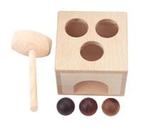 ERINGOGO Wooden Knocking Balls Early Education Plaything for Montessori Hammer Box Ball Drop Game Enhances Hand Eye Coordination and Social Skills