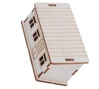 ERINGOGO Wooden Log Cabin Kit Craft and Table Centerpieces for Hobbyists with Sturdy Material and Beige Finish, Miniature House Model for Adults for Home Decor and Miniature