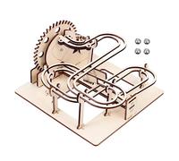 ERINGOGO Wooden Marble Run Puzzle Hand Cranked Maze Ball Track Educational Construction for and Parent Interaction
