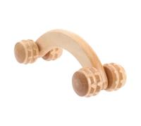 ERINGOGO Wooden Massage Roller Lightweight Portable Self-Massage Tool for Neck Shoulder Muscle Relaxation Relief Full Body Acupressure Handheld Curved Roller in Natural Wood Color