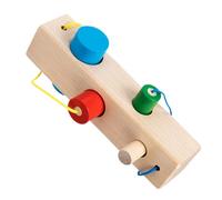 ERINGOGO Wooden Matching Sensory Handmade Educational Block Game for Developing Hand Eye Coordination Shape Cognition and Creativity Engaging