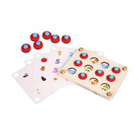 ERINGOGO Wooden Memory Game Board for Early Learning with Patterns Safe Non-toxic Paint Enhances Motor Skills and Cognitive Development Educational Matching Puzzle