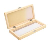 ERINGOGO Wooden Microscope Slide Storage Case with Slots and Specimen Slide Holder Container for School Lab and Personal Use