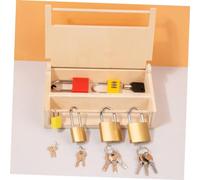 ERINGOGO Wooden Montessori Unlocking for Educational Fine Motor Skill Development Smooth Edged Learning Activity Safe Boys