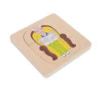 ERINGOGO Wooden Multi Layered Anatomy Puzzle for Montessori Educational Jigsaw with Cartoon Human Figures Fine Craftsmanship Development for Growth Support and Learning