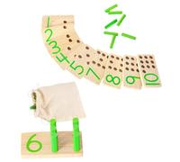 ERINGOGO Wooden Number Cognitive for Educational Math Early Learning Montessori Arithmetic Teaching Aid Safe Rubberwood Preschool for Boys