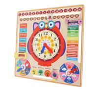 ERINGOGO Wooden Owl Clock for Educational Learning Wear-resistant Material Promotes Cognition and Logical Thinking Teaching Aid for S Hand-eye Coordination and Creativity
