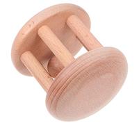 ERINGOGO Wooden Pacifying Handbell Early Educational Plaything for Boy Girl Natural Material Stimulates Visual Auditory Development Encourages Hand Eye Coordination for Ages