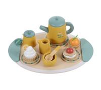 ERINGOGO Wooden Pretend Play Tea Set for Safe Material Teapot and Cups Imaginative Tea Party Decorations Role Play Set for Boys and Creative Social Skills Development